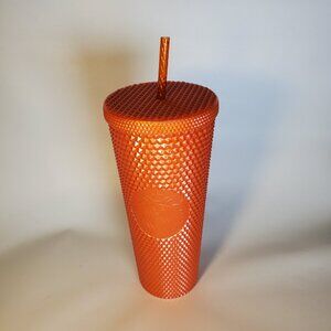 Starbucks Tumbler Cup Orange Studded Venti Cold Cup Halloween 2023 NWT FREE GIFT